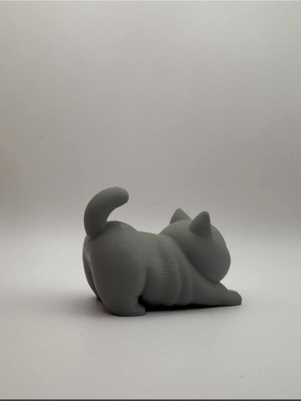 Gray Cat Figurine Decorative Pet Statue